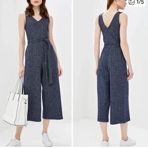 GAP Textured Navy Jumpsuit